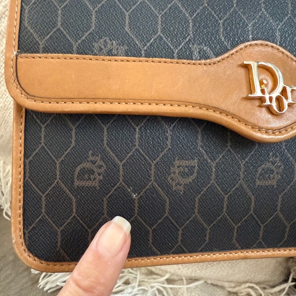 SOLD - Authentic Christan Dior Black and Brown Chain Shoulder Bag - Picture 11 of 11